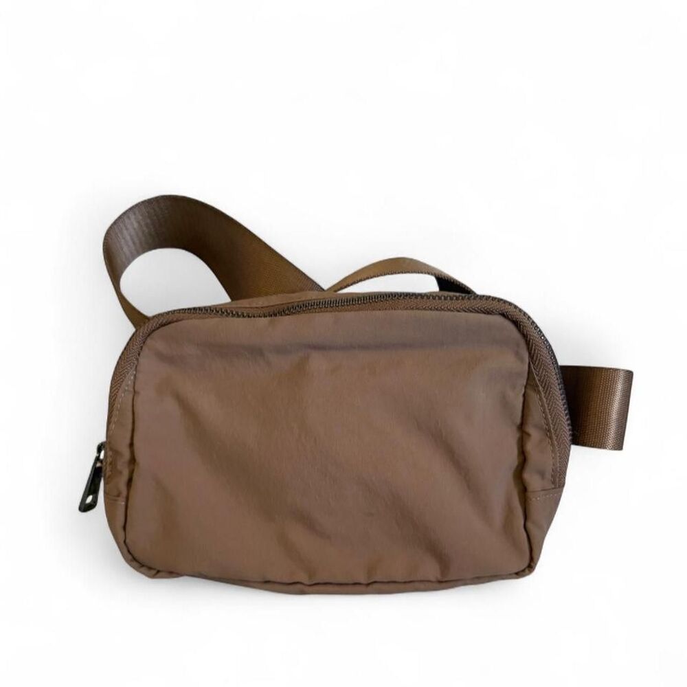 Ododos Crossbody Sling Bag Taupe Brown Nylon Belt Bag Shoulder Travel Purse